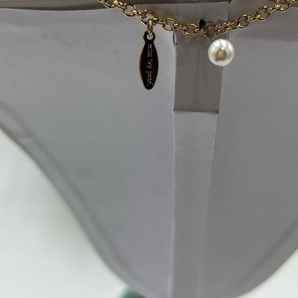 Miss Ivy Pearl Five Tassel Necklace Popsugar Blue Green Teal Gold Tone 24" NWOT - Picture 7 of 13